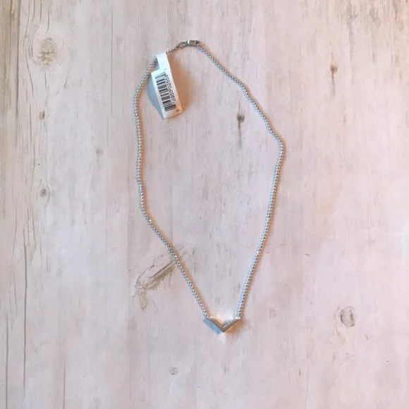 Alex Woo Sterling Silver Chevron Pendant Necklace